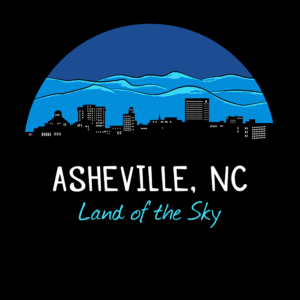 Asheville North Carolina cityscape design merchandise.