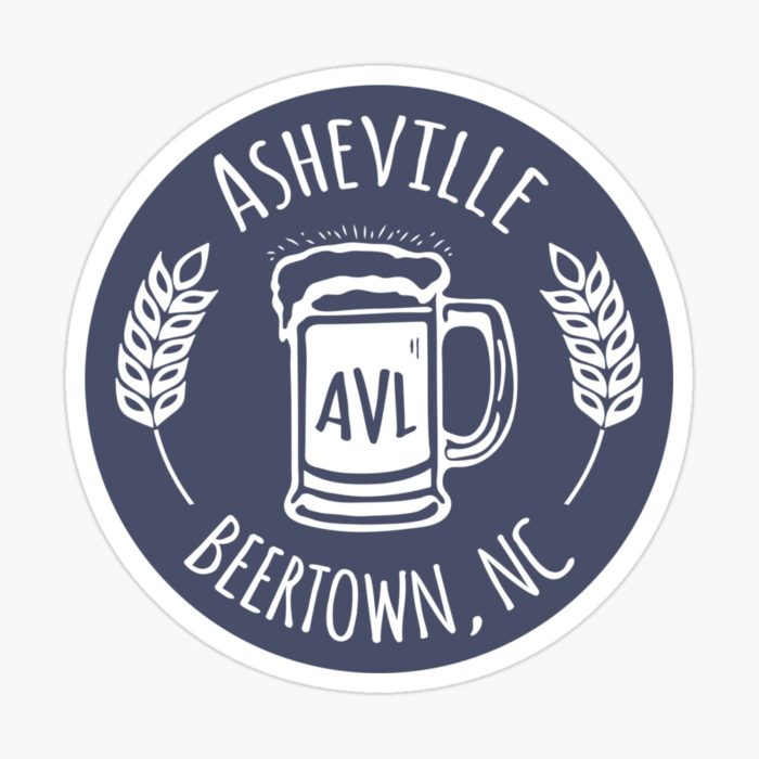 Asheville, North Carolina beer merchandise design.