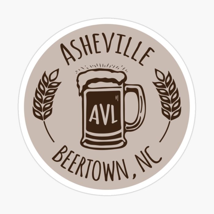 Asheville North Carolina beer merchandise design. Asheville is one of the leading destinations in America for craft beer and brewing.