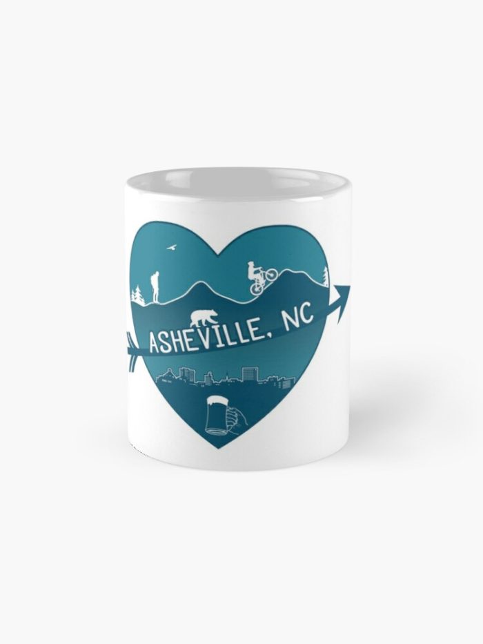 I love Asheville, NC merchandise and product design including all the finest features that Asheville has to offer: mountain biking, hiking, mountains, city, urban life, beer, black bears, and more.