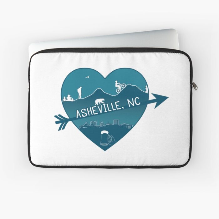 I love Asheville, NC merchandise and product design including all the finest features that Asheville has to offer: mountain biking, hiking, mountains, city, urban life, beer, black bears, and more.