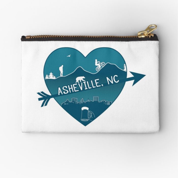 I love Asheville, NC merchandise and product design including all the finest features that Asheville has to offer: mountain biking, hiking, mountains, city, urban life, beer, black bears, and more.