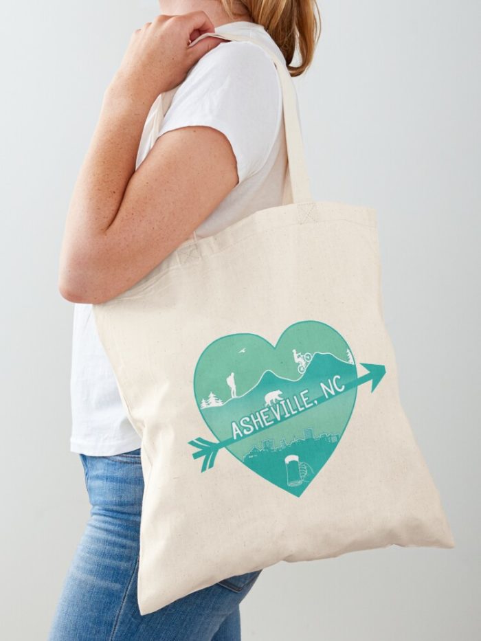 I love Asheville design merchandise in a heart shape.