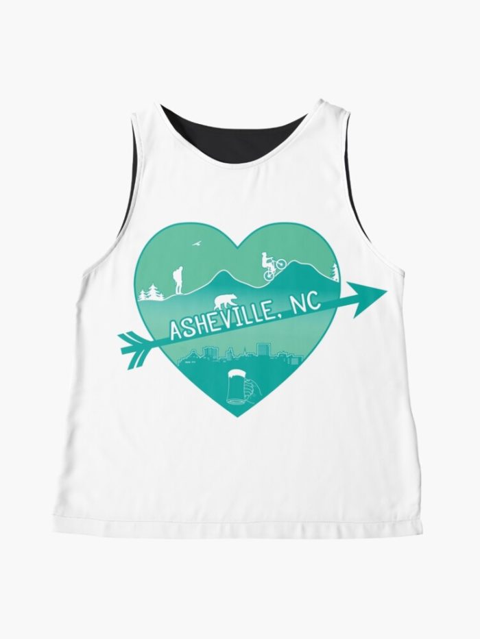 I love Asheville design merchandise in a heart shape.