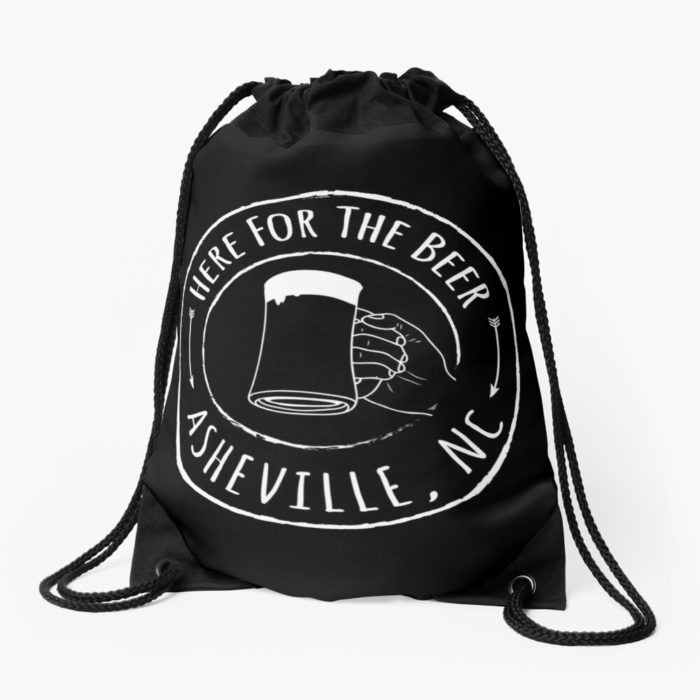 Asheville, North Carolina "Here For The Beer" merchandise design.