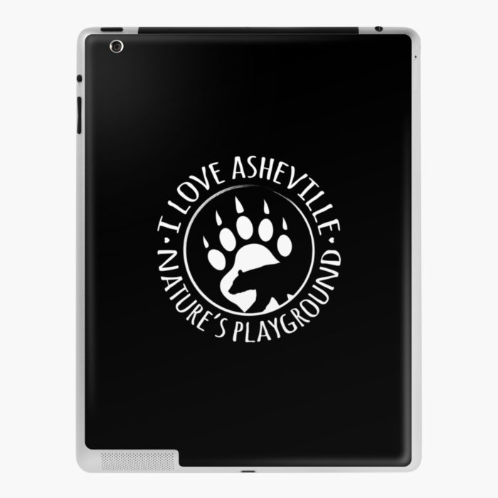 I love Asheville design with a black bear inside a paw print.