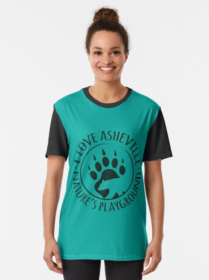 I love Asheville design with a black bear inside a paw print.