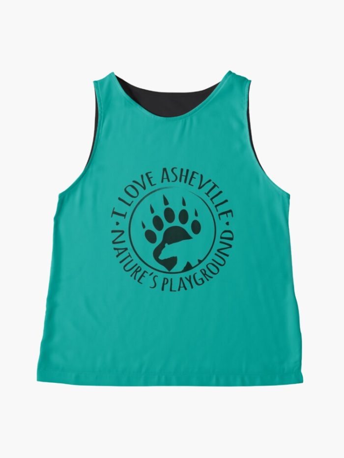 I love Asheville design with a black bear inside a paw print.