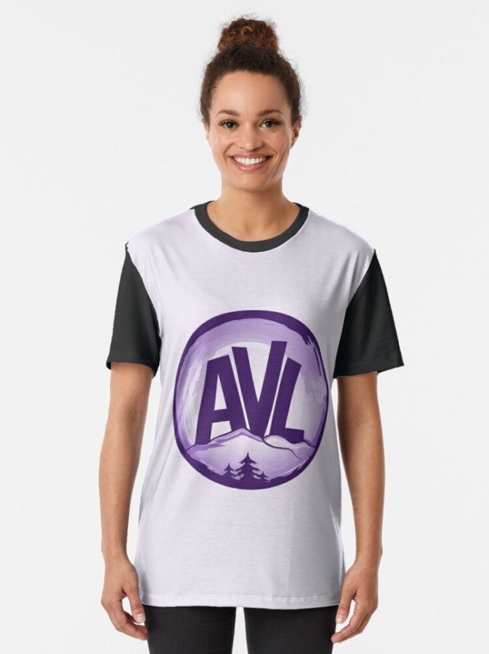 AVL (Asheville) design with mountains and trees.