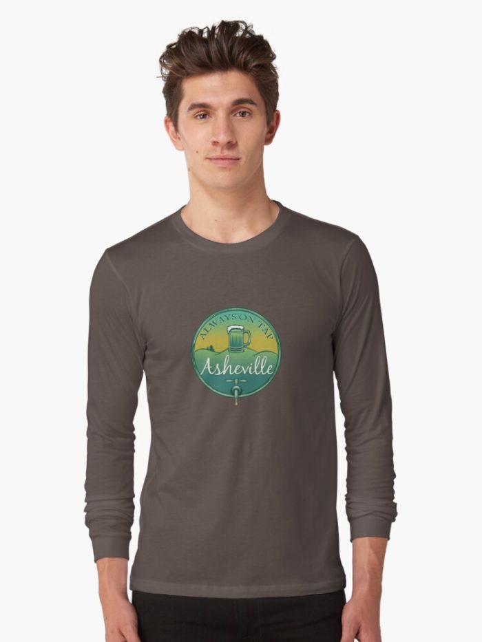 Asheville, North Carolina "Always On Tap" beer merchandise design.