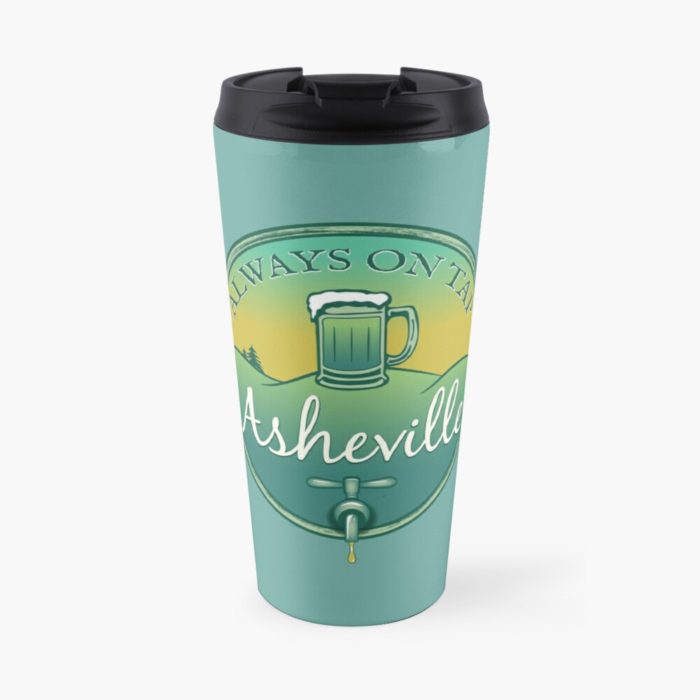 Asheville, North Carolina "Always On Tap" beer merchandise design.