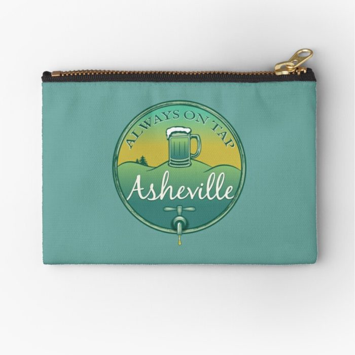 Asheville, North Carolina "Always On Tap" beer merchandise design.