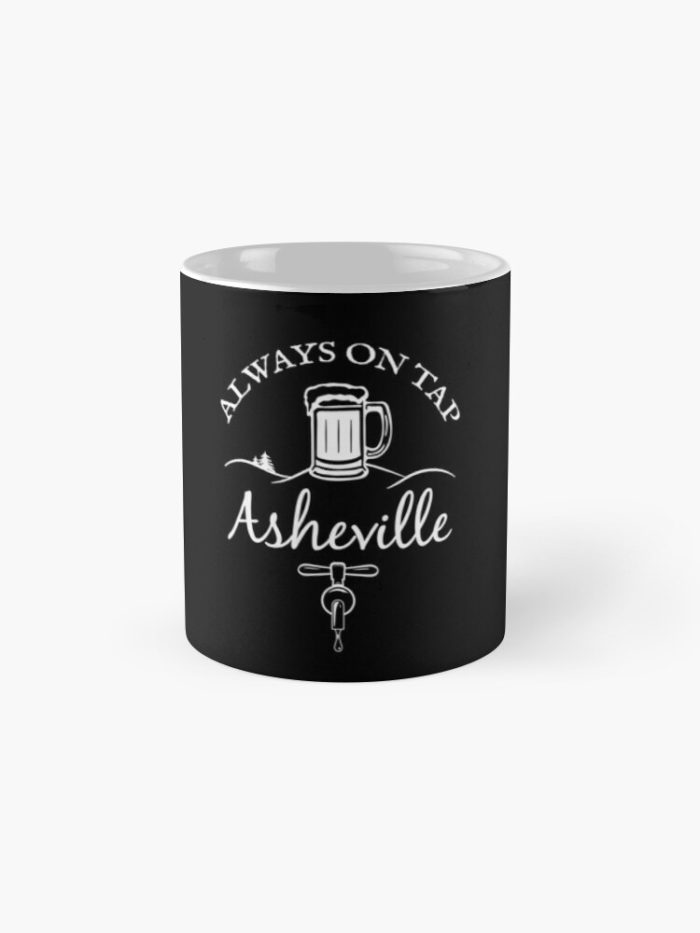 Asheville, North Carolina "always on tap" beer merchandise design.